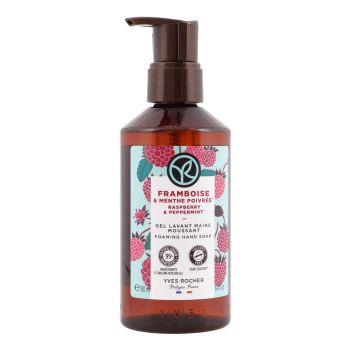 YVES ROCHER RASPBERRY & PEPPERMINT skystas rankų muilas, 190 ml