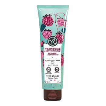 YVES ROCHER RASPBERRY & PEPPERMINT kūno šveitiklis, 150 ml