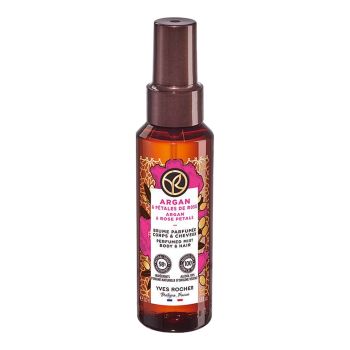 YVES ROCHER ARGAN & ROSE PETALS kūno ir plaukų dulksna, 100 ml