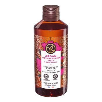 YVES ROCHER ARGAN & ROSE PETALS HAMMAM vonios ir dušo želė, 400 ml