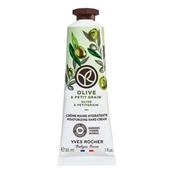 YVES ROCHER OLIVE & PETIT GRAIN MOISTURIZING rankų kremas, 30 ml