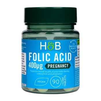 H&B Folio rūgštis 400 µg, 90 tablečių