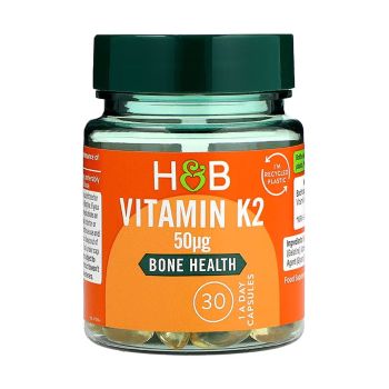 H&B Vitaminas K2 50 µg, 30 kapsulių