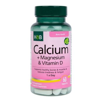 H&B Kalcis + magnis ir vitaminas D, 60 tablečių