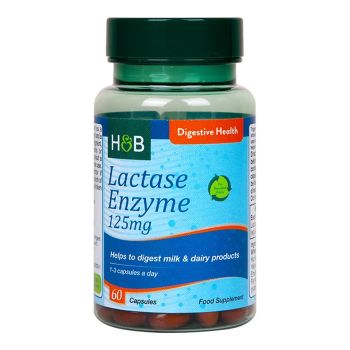 H&BLaktazės fermentas 125 MG, 60 kapsulių