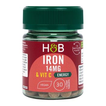 H&B Geležis ir Vitaminas C , 30 tablečių