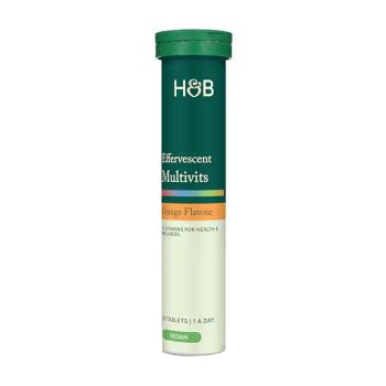 H&B multivitaminai, apelsinų skonio, 20 šnypščiųjų tablečių