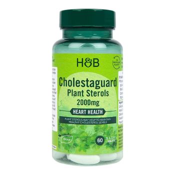 H&B CHOLESTAGUARD augaliniai steroliai 2000 mg, 60 tablečių
