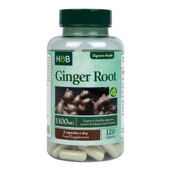 H&B imbiero šaknis 1100 MG, 120 kapsulių