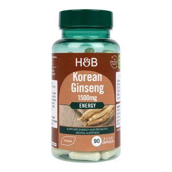 H&B Korėjietiškas ženšenis 1500 MG, 90 kapsulių