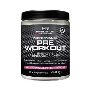 H&B PRECISION ENGINEERED PERFORMANCE PRE WORKOUT milteliai, 440 g