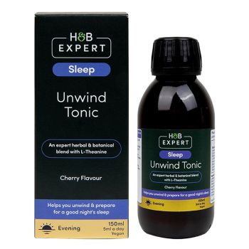 H&B EXPERT SLEEP UNWIND TONIC maisto papildas miegui, geriamasis skystis, 150 ml
