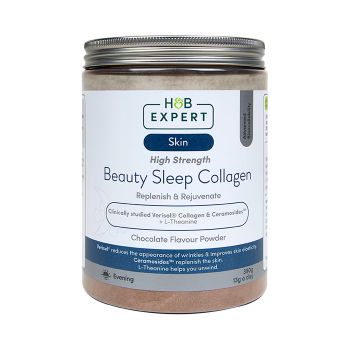 H&B EXPERT BEAUTY SLEEP kolagenas, šokolado skonio, milteliai, 306 g