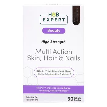 H&B EXPERT MULTI ACTION vitaminai odai, plaukams ir nagams, 30 tablečių