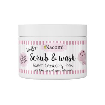 NACOMI FLUFFY SWEET BLUEBERRY kūno šveitiklis ir prausiklis, 180 ml