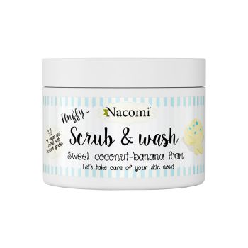 NACOMI FLUFFY SWEET COCONUT BANANA FOAM kūno šveitiklis ir prausiklis, 180 ml