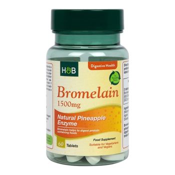 H&B bromelainas 1500 mg, 60 tablečių