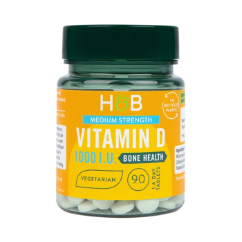 H&B vitaminas D3 1000 TV, 90 tablečių