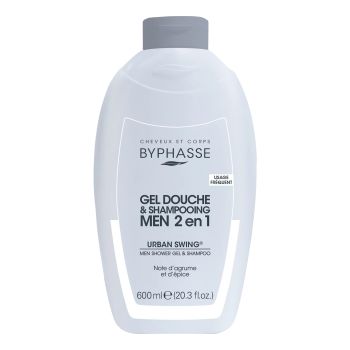 BYPHASSE URBAN SWING dušo želė ir plaukų šampūnas vyrams, 600 ml