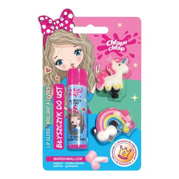 CHLAPU CHLAP MARSHMALLOW lūpų blizgis + plaukų segtukai (4,2 g + 2 vnt.)