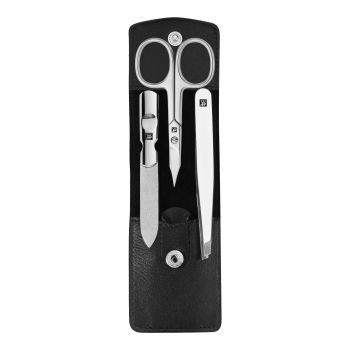 ZWILLING CLASSIC LEATHER CASE BLACK manikiūro rinkinys