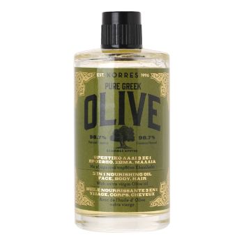 KORRES PURE GREEK OLIVE 3 IN 1 NOURISHING veido, kūno ir plaukų aliejus, 100 ml