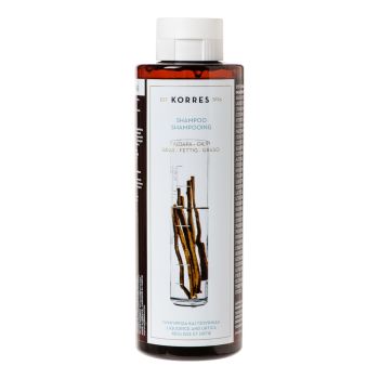 KORRES LIQUORICE AND URTICA plaukų šampūnas, 250 ml