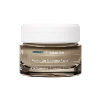KORRES BLACK PINE PLUMP-UP SLEEPING naktinis veido kremas, 50 ml