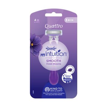 WILKINSON QUATTRO MY INTUITION vienkartiniai moterų skustuvai (3 vnt.)