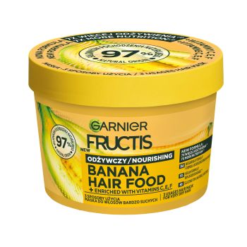 GARNIER FRUCTIS BANANA HAIR FOOD plaukų kaukė, 400 ml