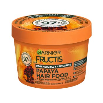 GARNIER FRUCTIS PAPAYA HAIR FOOD plaukų kaukė, 400 ml