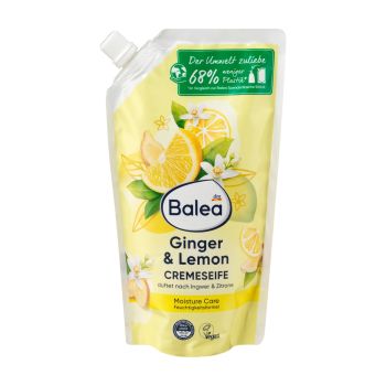 BALEA GINGER & LEMON skystojo rankų muilo papildymas, 500 ml
