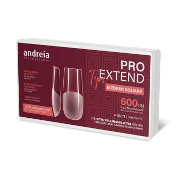 ANDREIA PRO EXTEND TIPS MEDIUM SQUARE nagų priauginimo tipsai (600 vnt.)
