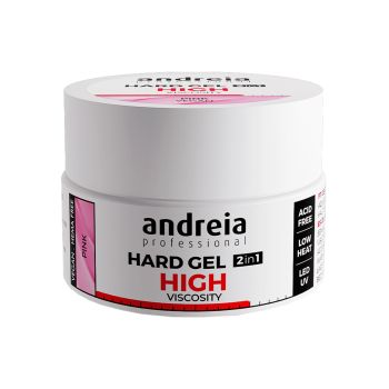 ANDREIA HARD GEL 2 IN 1 HIGH VISCOSITY PINK nagų gelis, 22 g