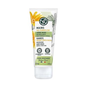 YVES ROCHER ORGANIC ARNICA WATER NOURISHING rankų kremas, 75 ml