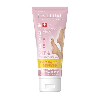 EVELINE REVITALUM HELP 20% CERAMIDES+UREA COMPLEX pėdų kremas, 75 ml