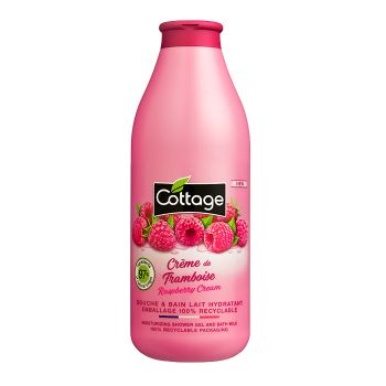 COTTAGE RASPBERRY CREAM dušo želė ir vonios pienelis, 750 ml