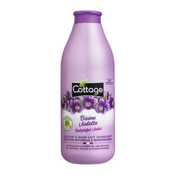 COTTAGE DIVINE VIOLETTE MOISTURIZING dušo želė ir vonios pienelis, 750 ml