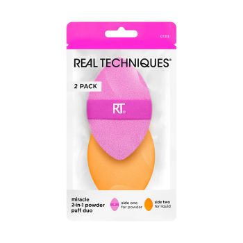 REAL TECHNIQUES MIRACLE 2-IN-1 POWDER PUFF DUO makiažo kempinėlė