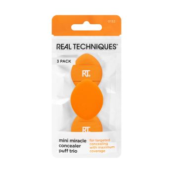 REAL TECHNIQUES MINI MIRACLE CONCEALER PUFF TRIO makiažo kempinėlės (3 vnt.)