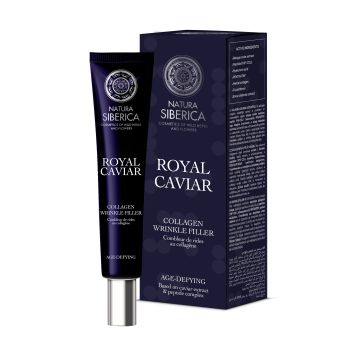 NATURA SIBERICA ROYAL CAVIAR COLLAGEN WRINKLE FILLER veido serumas, 40 ml