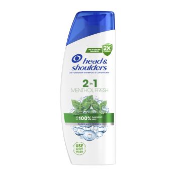 HEAD & SHOULDERS 2 IN 1 MENTHOL FRESH plaukų šampūnas ir kondicionierius, 330 ml