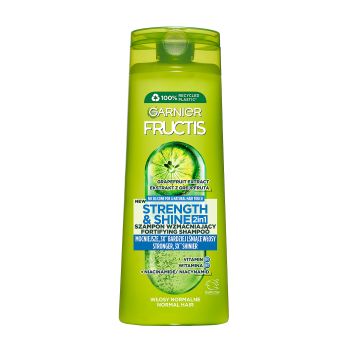 GARNIER FRUCTIS STRENGTH & SHINE plaukų šampūnas, 400 ml