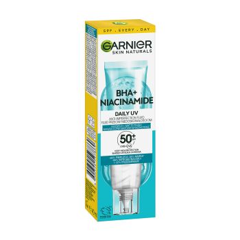 GARNIER BHA-NIACINAMIDE DAILY UV SPF50+ dieninis veido fluidas, 40 ml