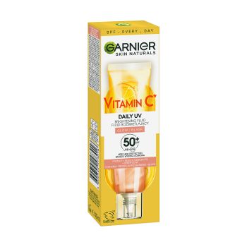 GARNIER VITAMIN C DAILY UV SPG50+ švytėjimo suteikiantis dieninis veido fluidas, 40 ml