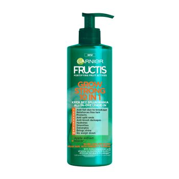 GARNIER FRUCTIS GROW STRONG NIACINAMIDE 10-IN-1 LEAVEN IN plaukų kremas, 400 ml