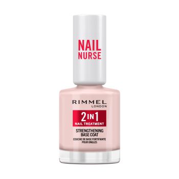 RIMMEL 2IN1 STRENGTHENING bazinis/viršutinis nagų lako sluoksnis, 12 ml