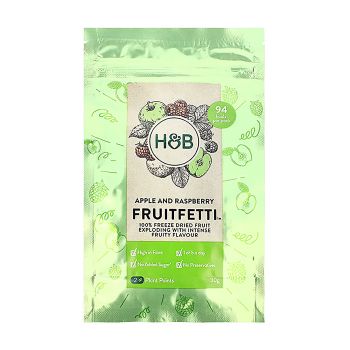 HOLLAND & BARRETT FRUITFETTI džiovinti šaltyje obuoliai ir avietės, 30 g