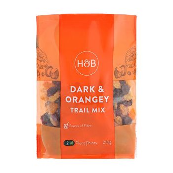 HOLLAND & BARRETT DARK & ORANGEY TRAIL MIX džiovintų vaisių ir uogų mišinys, 210 g
