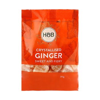 HOLLAND & BARRETT cukruoti imbiero gabaliukai, 210 g